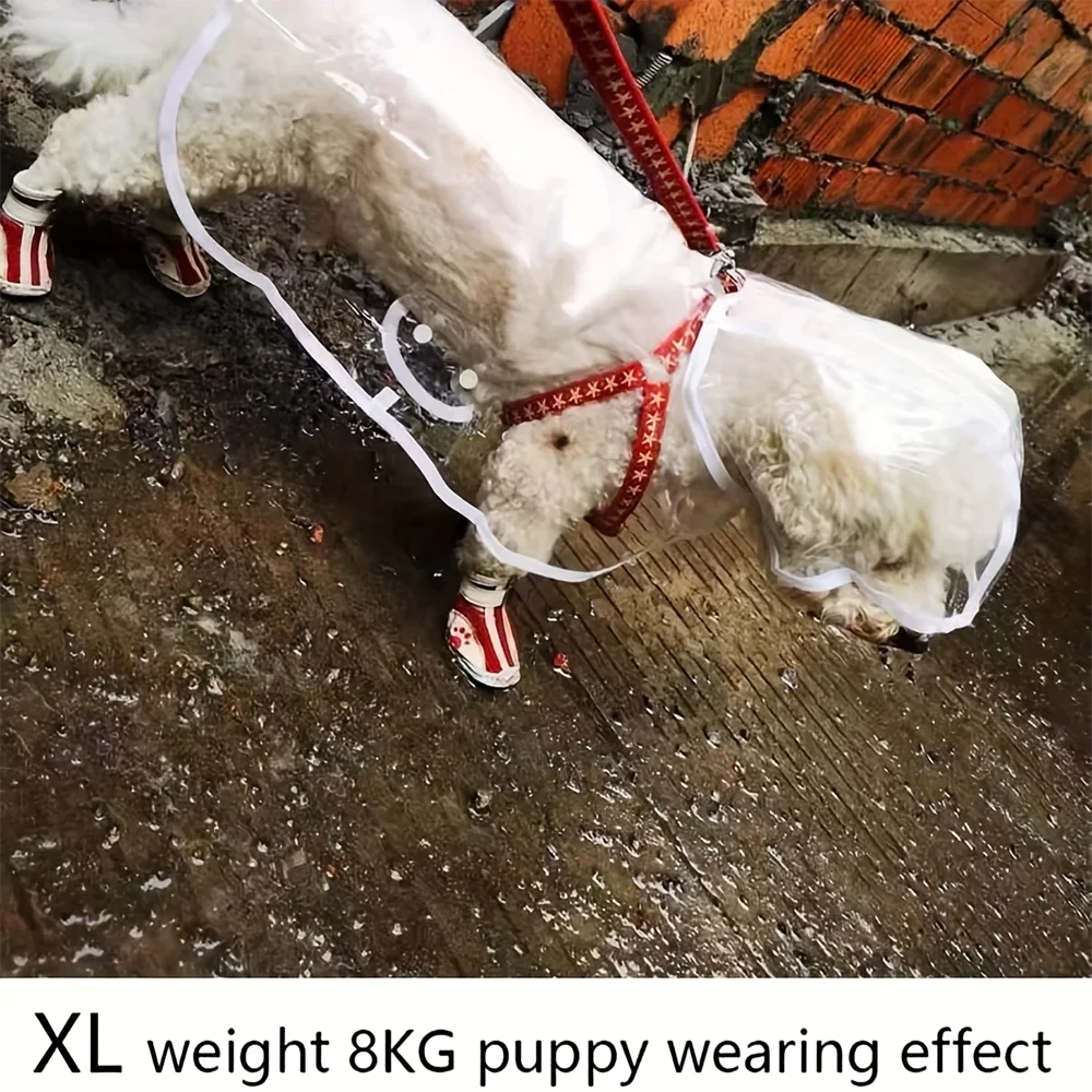 ClearGuard™ Transparent Waterproof Dog Raincoat - Lightweight Hooded Rain Jacket for Small & Medium Dogs
