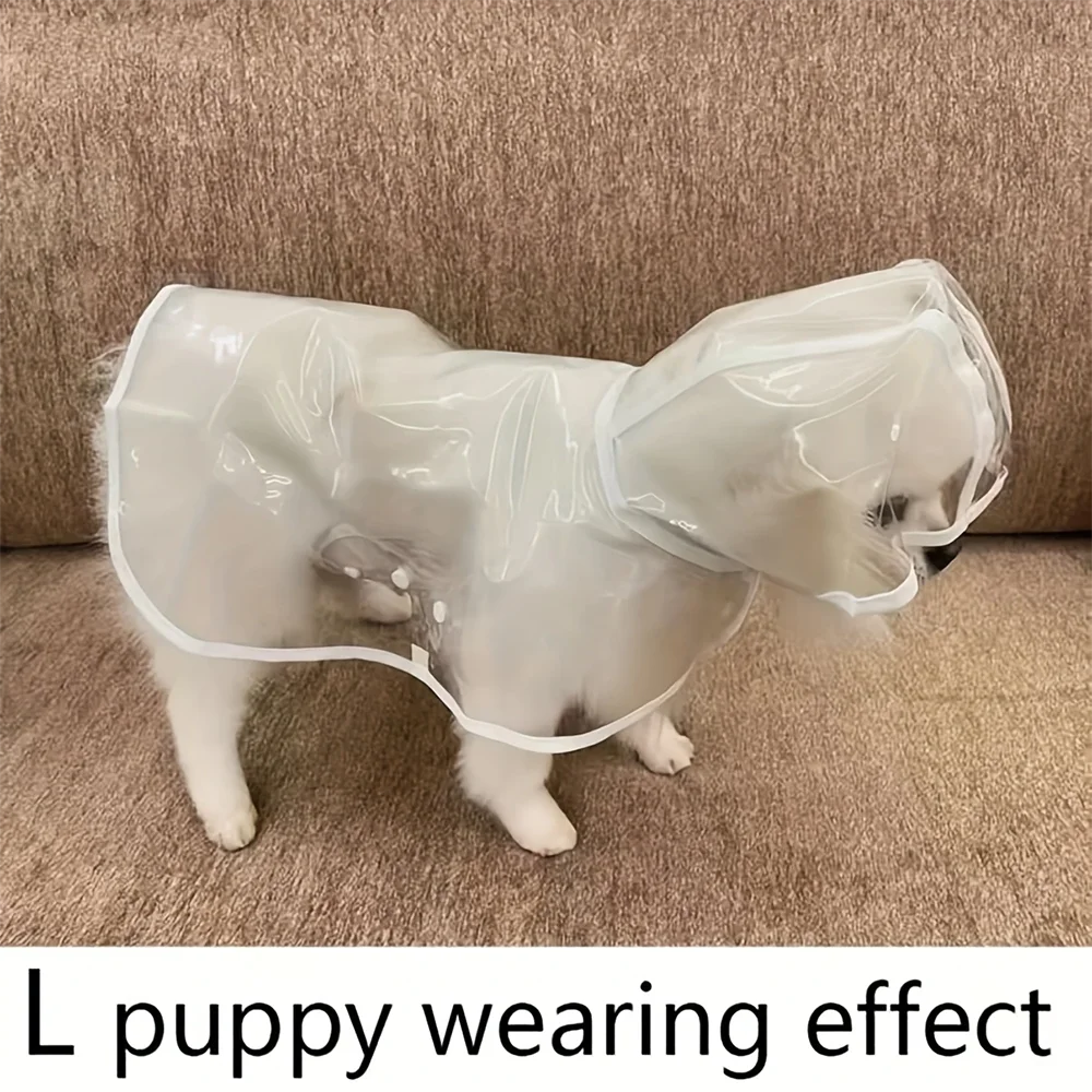 ClearGuard™ Transparent Waterproof Dog Raincoat - Lightweight Hooded Rain Jacket for Small & Medium Dogs