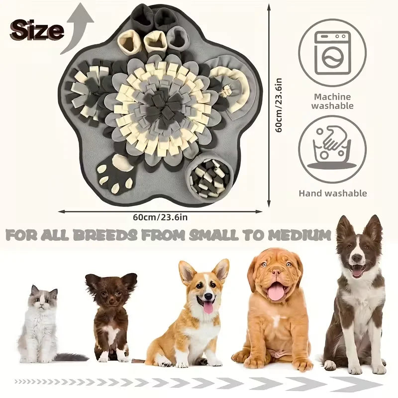 PawGenius™ Interactive Snuffle Mat & Slow Feeder