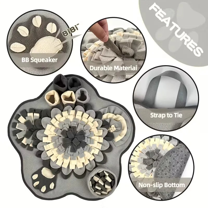 PawGenius™ Interactive Snuffle Mat & Slow Feeder