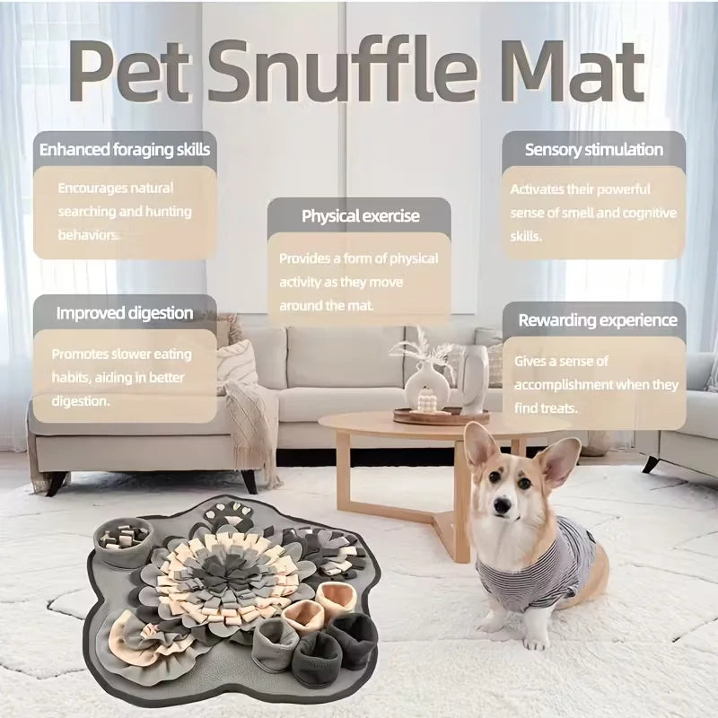 PawGenius™ Interactive Snuffle Mat & Slow Feeder