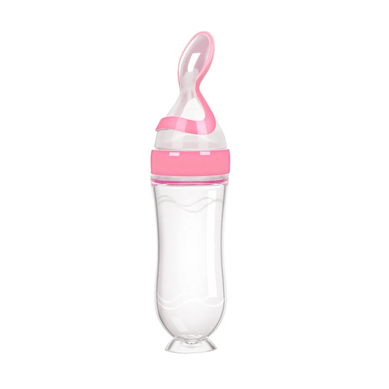 Silicone Baby Squeeze Feeding Spoon