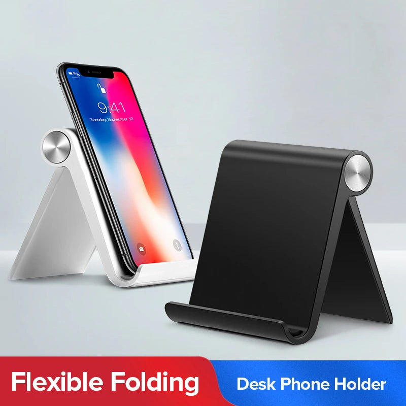 Portable Adjustable Phone Holder Stand for Desk – Foldable Tablet Mount with 0-100° Angle, Anti-Slip Silicone for iPhone 14/13/12 & All Smartphones