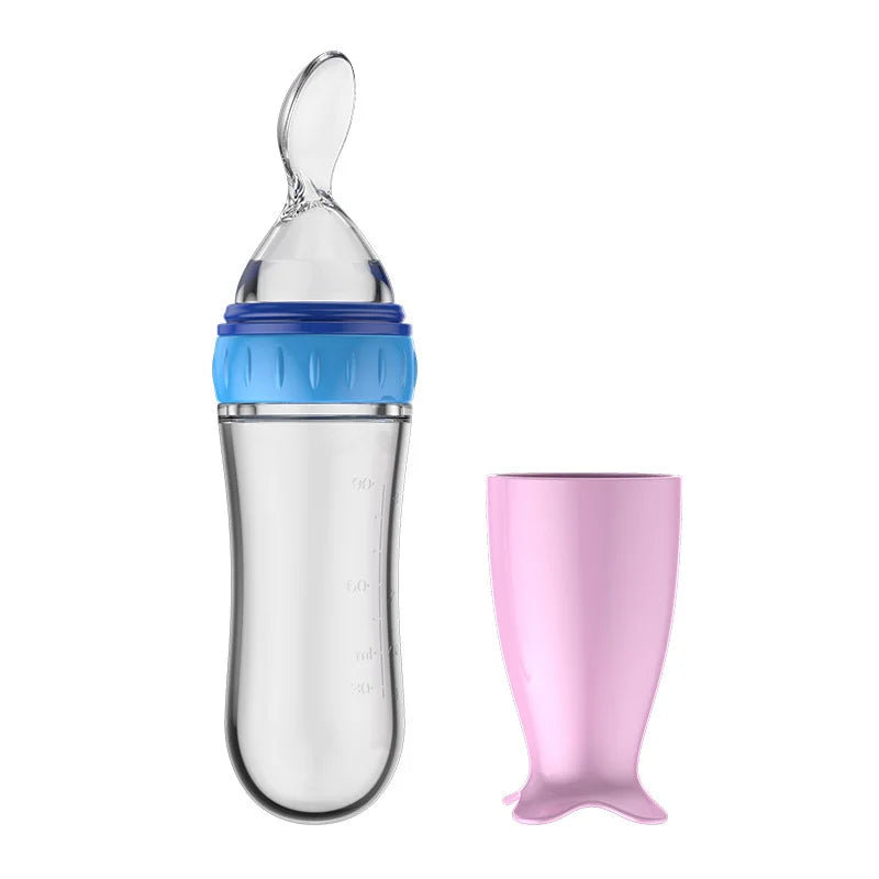 Silicone Baby Squeeze Feeding Spoon