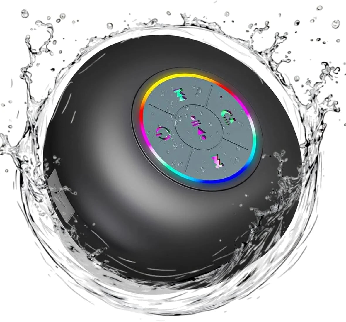 Bluetooth Shower Speaker Portable Wireless Mini Speaker with Suction Cup, IPX4 Waterproof, Built-in Mic – Perfect for Shower, Pool, Beach & Travel