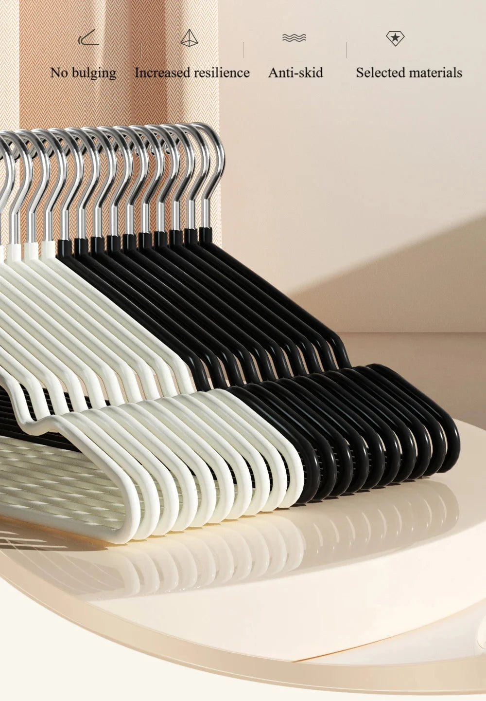 10-Pack Non-Slip Metal Clothes Hangers