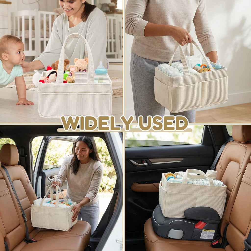 Baby Diaper Caddy Organizer with Handle