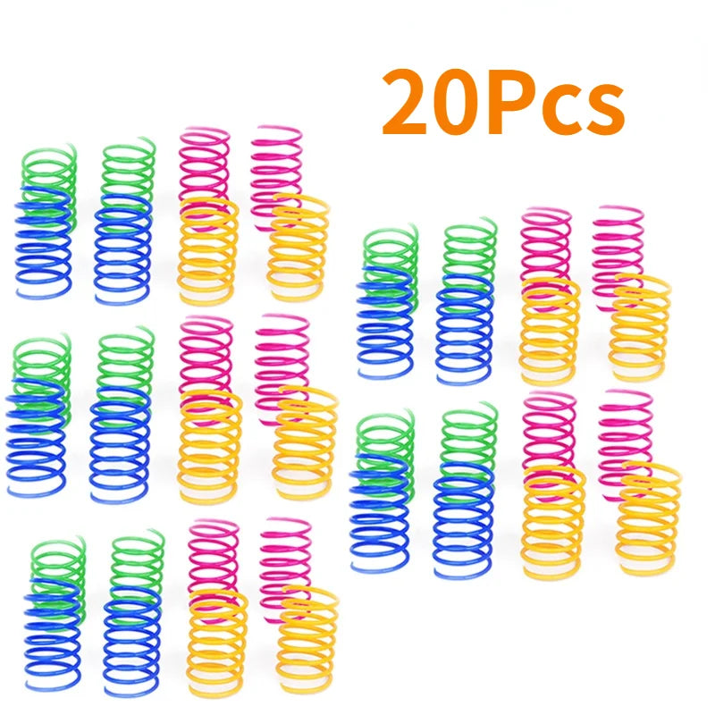 Interactive Cat Spring Toy Set (4–20 Pieces)