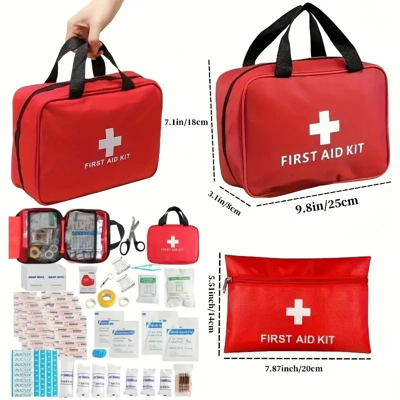 Compact Emergency First Aid Kit – Portable Medical Safety Kit for Car, Home, Travel & Outdoor Use