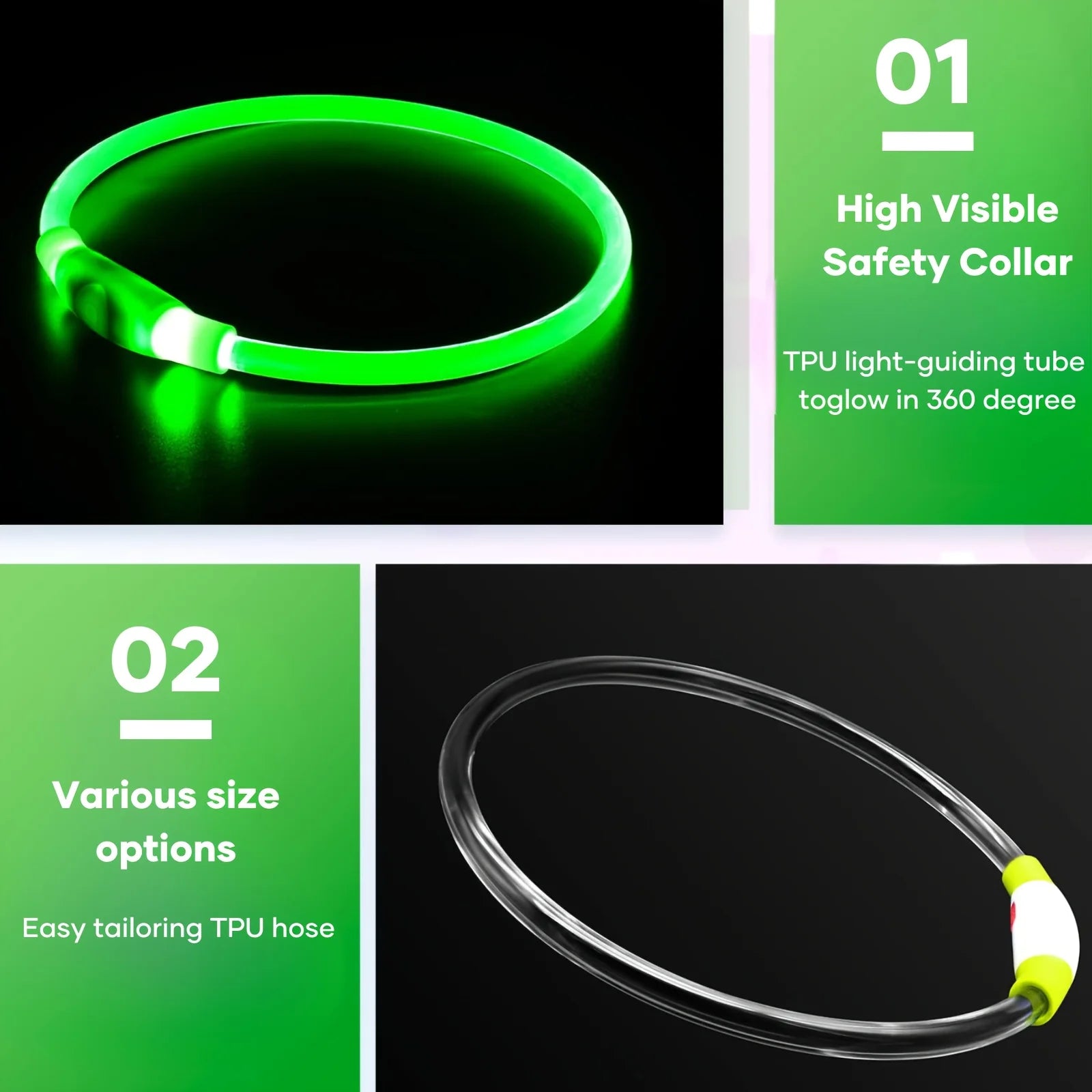 GlowGuard™ USB Rechargeable LED Dog Safety Collar