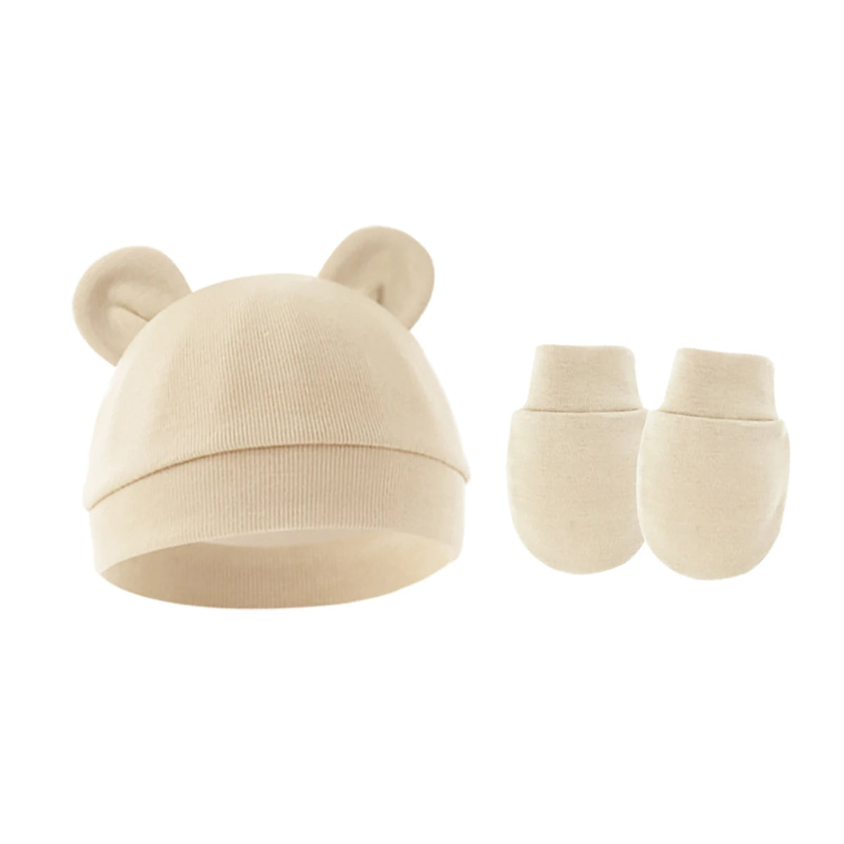 Cute Bear Ears Baby Beanie Hat – Soft Cotton Infant Cap 0-12 Months