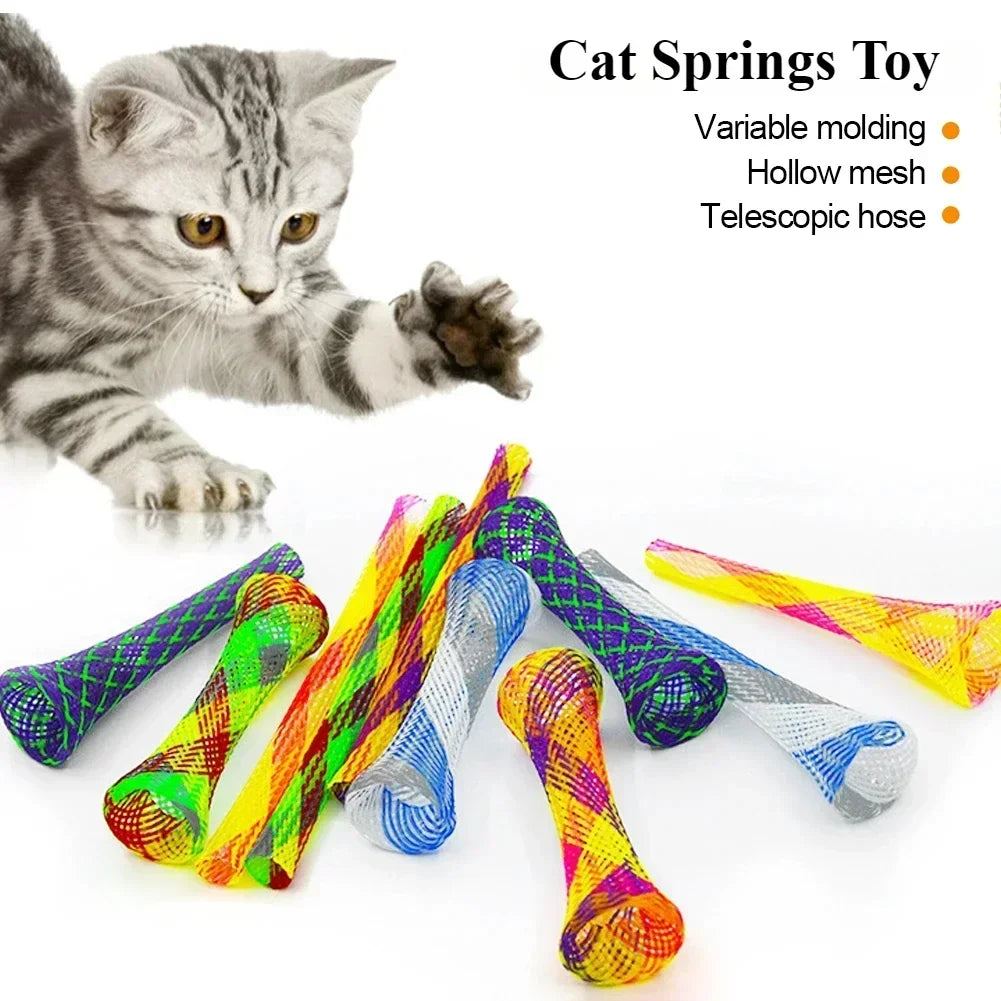 Interactive Cat Spring Toy Set – Colorful Spiral Coil Toys for Cats & Kittens