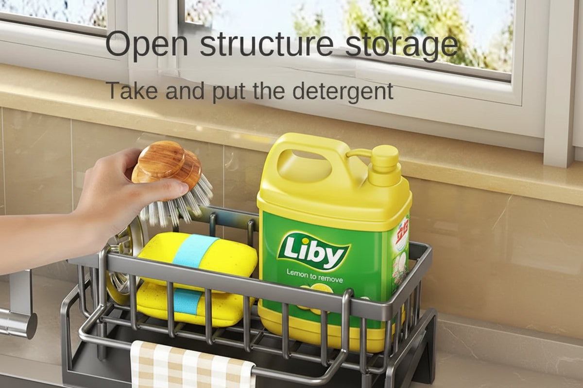 Self-Draining Kitchen Sink Organizer