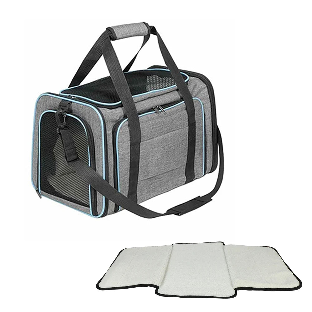 Premium Expandable Pet Travel Carrier – Soft-Sided Airline Approved Carrier for Cats & Small Dogs