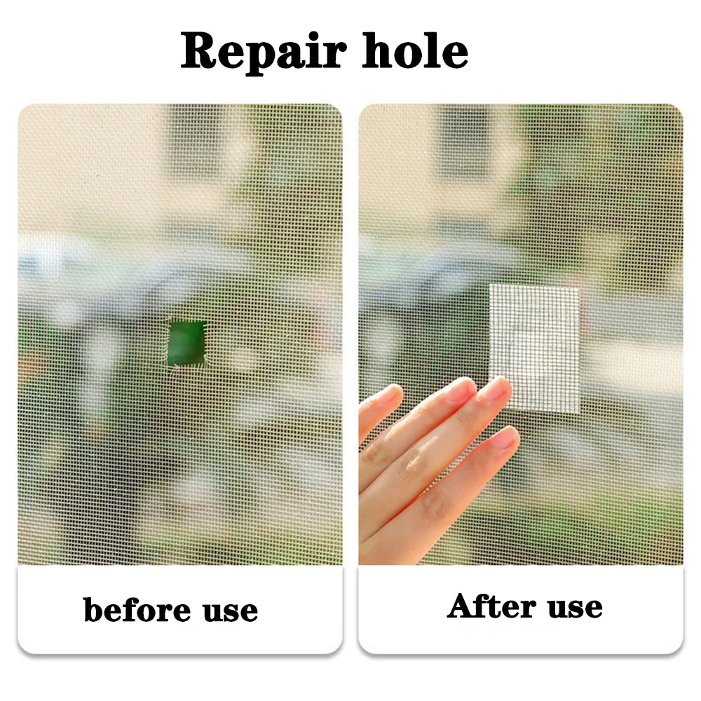 Window Screen Repair Tape - Waterproof Self-Adhesive Mesh Patch | Keep Insects & Mosquitoes Out