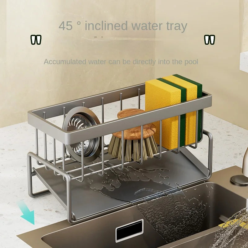 Kitchen Sink Caddy – Sponge Holder & Drain Rack