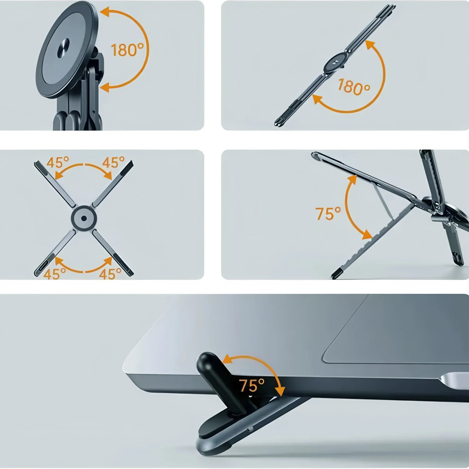 3-in-1 Magnetic Phone Stand & Foldable Tripod with Selfie Stick