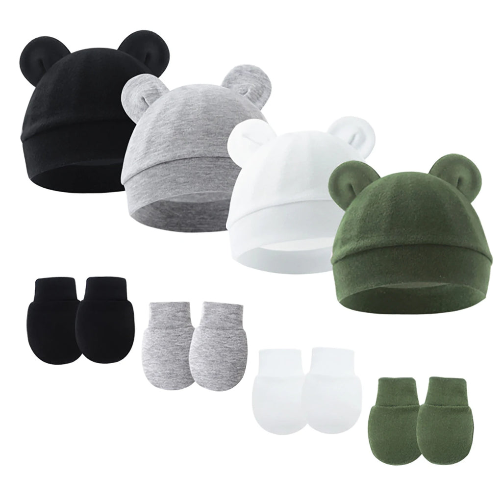 Cute Bear Ears Baby Beanie Hat – Soft Cotton Infant Cap 0-12 Months