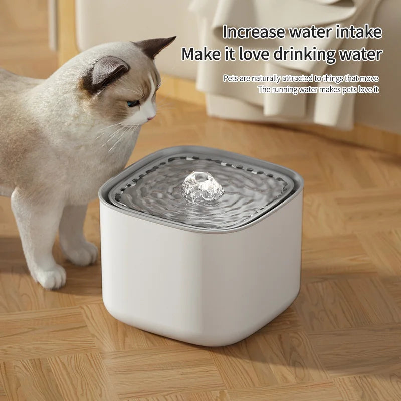 3L Automatic Cat Water Fountain - USB Quiet Pet Water Dispenser with Filter, Large Capacity