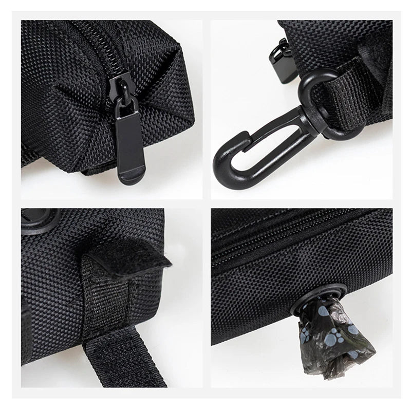 Premium Dog Poop Bag Holder with Leash Attachment