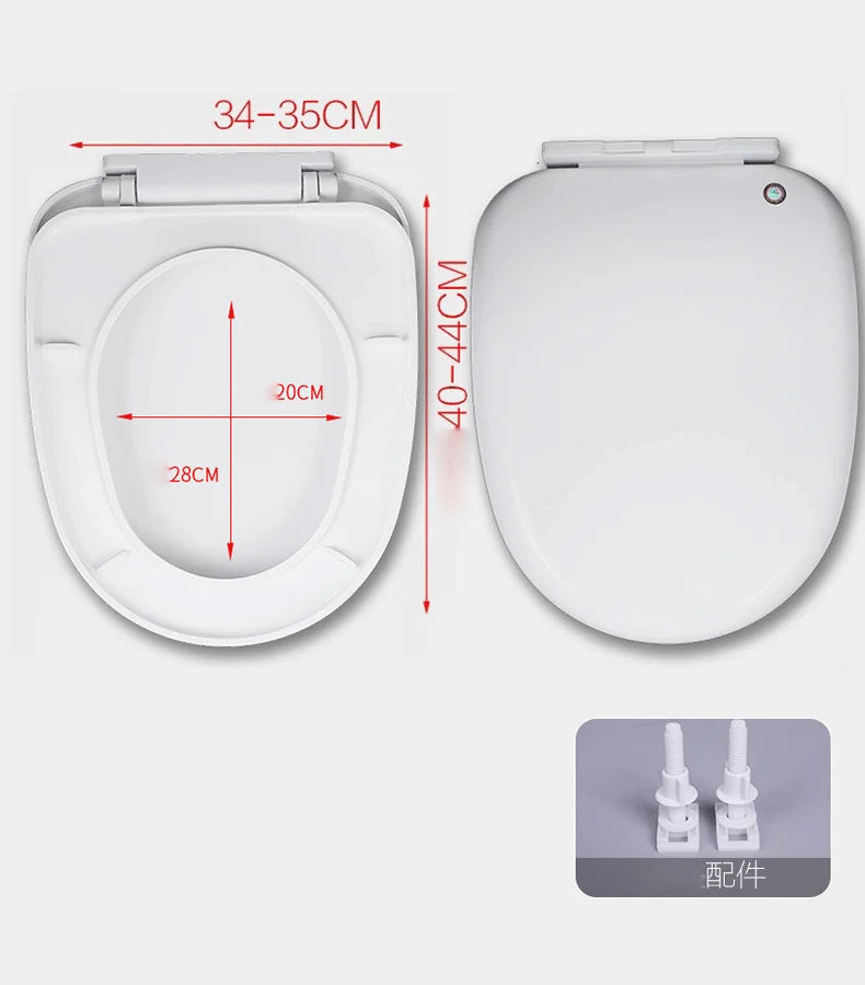 Universal Slow-Close Toilet Seat - O-Shape or U-Shape, Quick-Release Silent Soft Close Lid