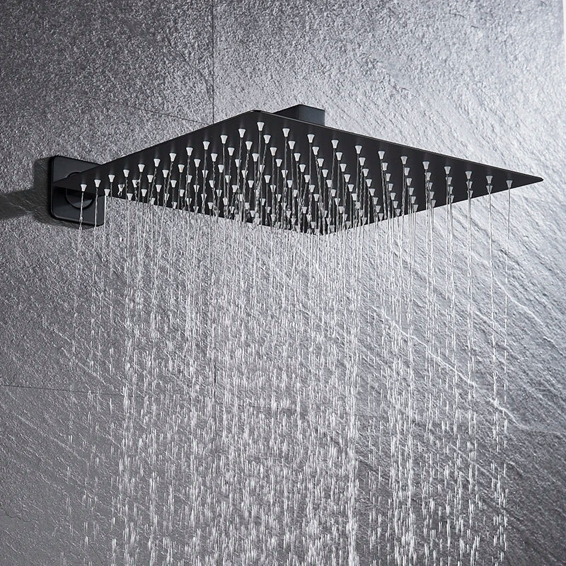 Square Rainfall Shower Head 8"/10"/12" - Ultrathin Rain Shower with Arm
