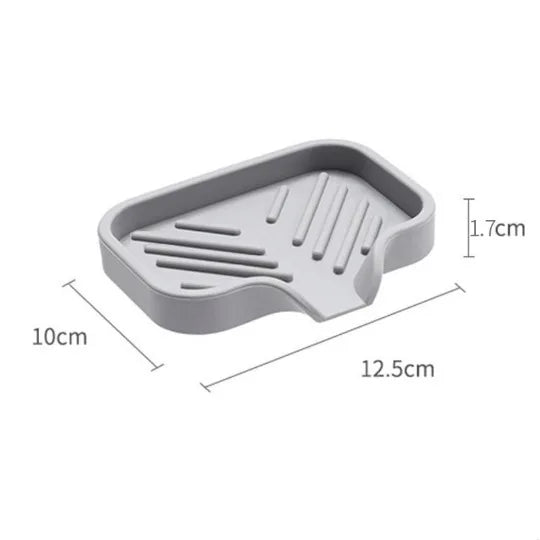 Premium Silicone Sink Organizer Tray with Drain – Kitchen Sponge & Soap Holder