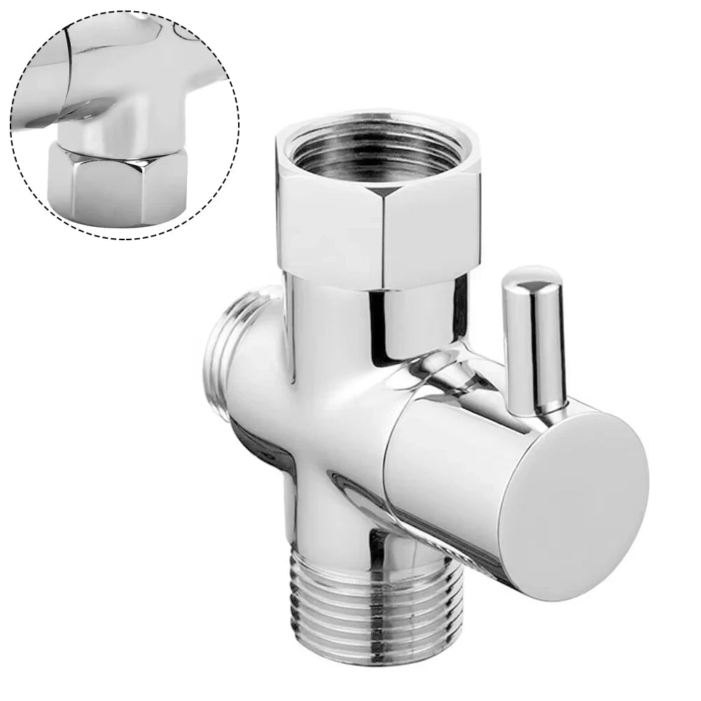 3-Way Brass Shower Diverter Valve – G1/2" Bathroom Water Splitter