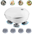 Luxury Electric Scalp Massager with Red Light Therapy – Adjustable Speed Deep Kneading Head Massager with Soft Silicone & USB Rechargeable Design