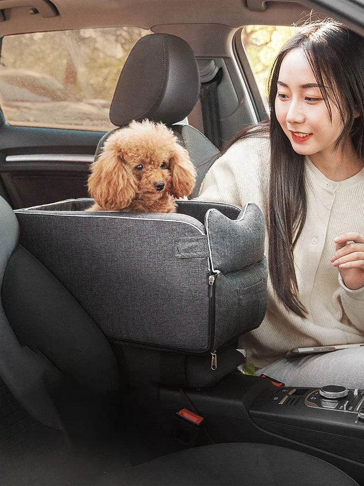 Premium Pet Car Booster Seat – Portable Travel Bed & Safety Carrier for Small Dogs & Cats