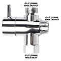 3-Way Brass Shower Diverter Valve – G1/2" Bathroom Water Splitter