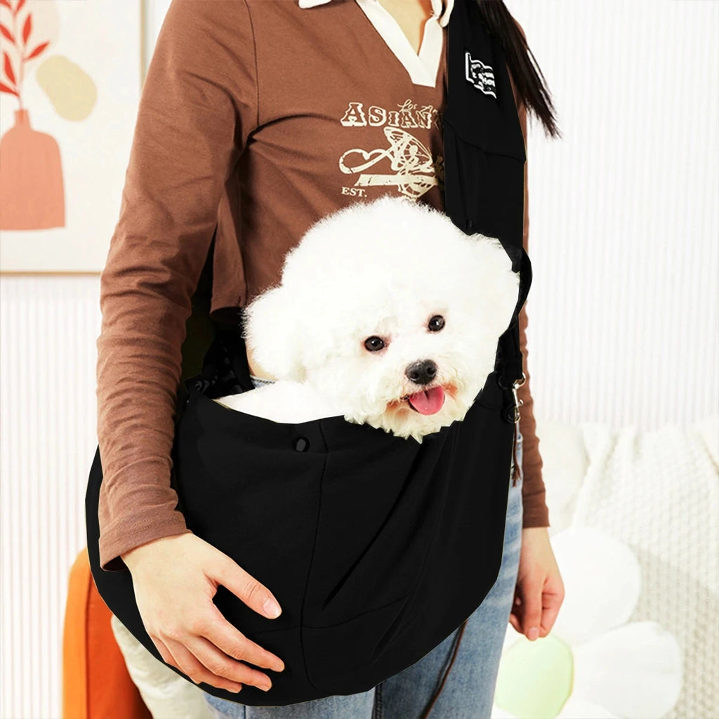 Luxury Pet Sling Carrier | Comfortable Shoulder Travel Bag for Small Dogs, Puppies & Cats
