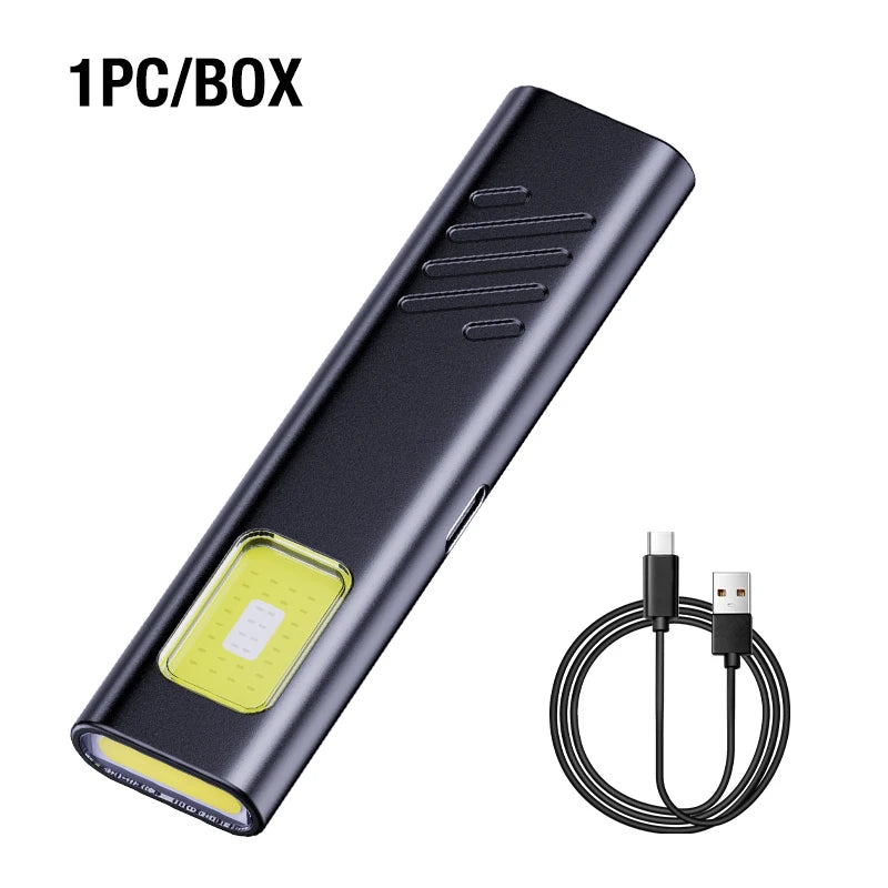 Multi-Functional EDC Flashlight – Magnetic Portable Work Light with Warning Flasher, Strong Beam & Clip for Outdoor, Emergency & Maintenance