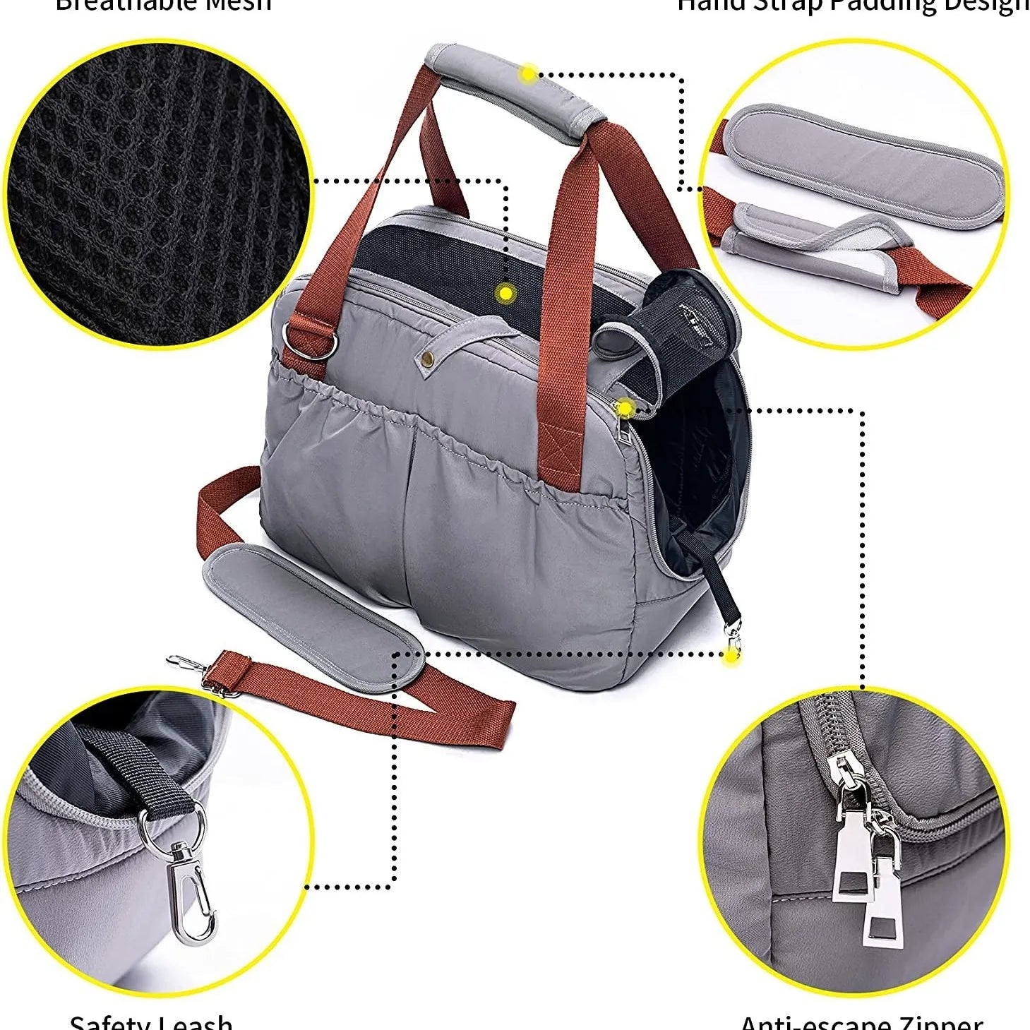 Portable 3-in-1 Pet Travel Carrier & Car Seat – Soft-Sided Portable Dog & Cat Travel Bag
