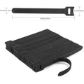 10, 50 & 100-Piece Reusable Cable Management Straps – Adjustable Hook & Loop Cord Organizer Ties for Home, Office & Travel