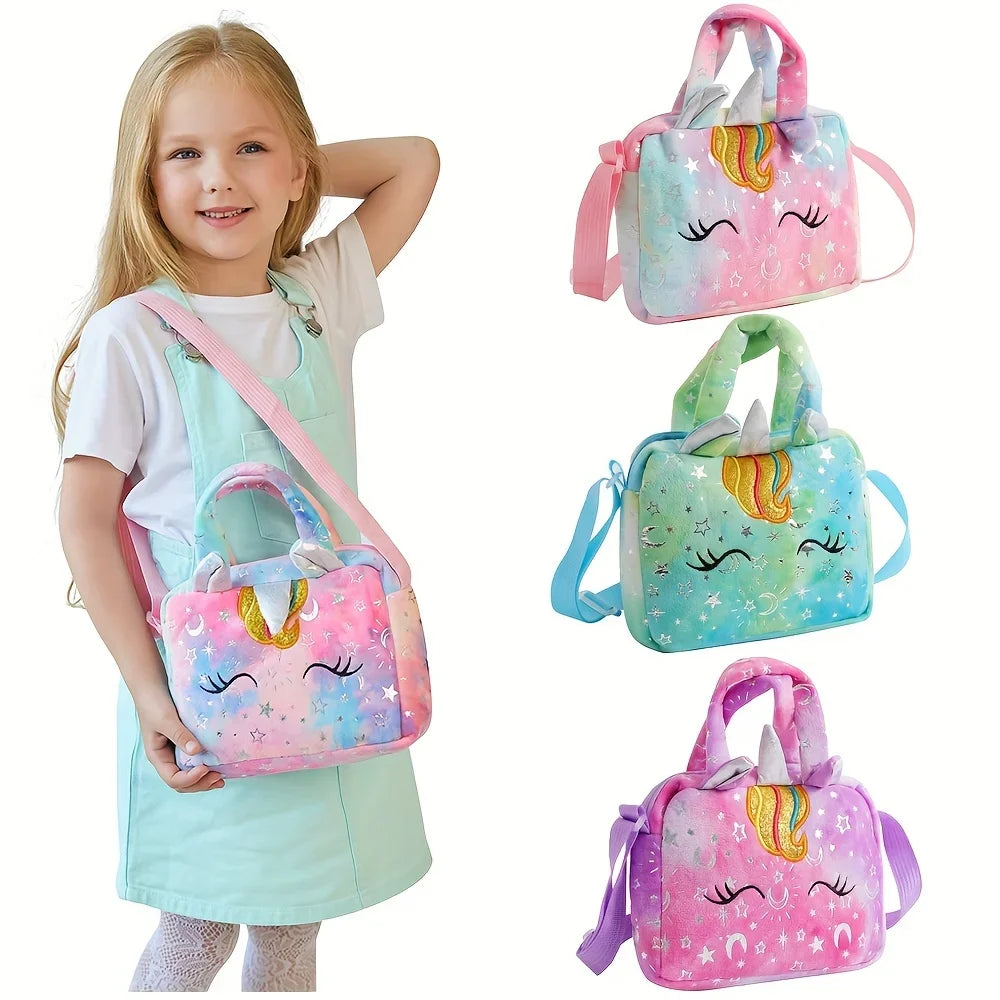 Unicorn Crossbody Bag for Girls - Kids Shoulder Purse Handbag