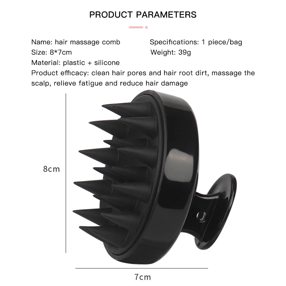Silicone Scalp Massage Comb & Hair Washing Brush – Soft Bristle Shampoo Massager for Deep Cleansing, Scalp Care & Hair Growth
