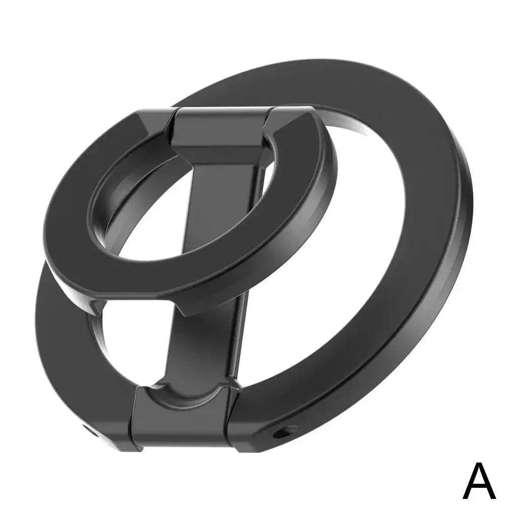 Magnetic Phone Ring Holder & Foldable Stand for MagSafe iPhone 16/15/14/13/12 Pro Max – Double-Sided 360° Rotation Grip & Desktop Stand