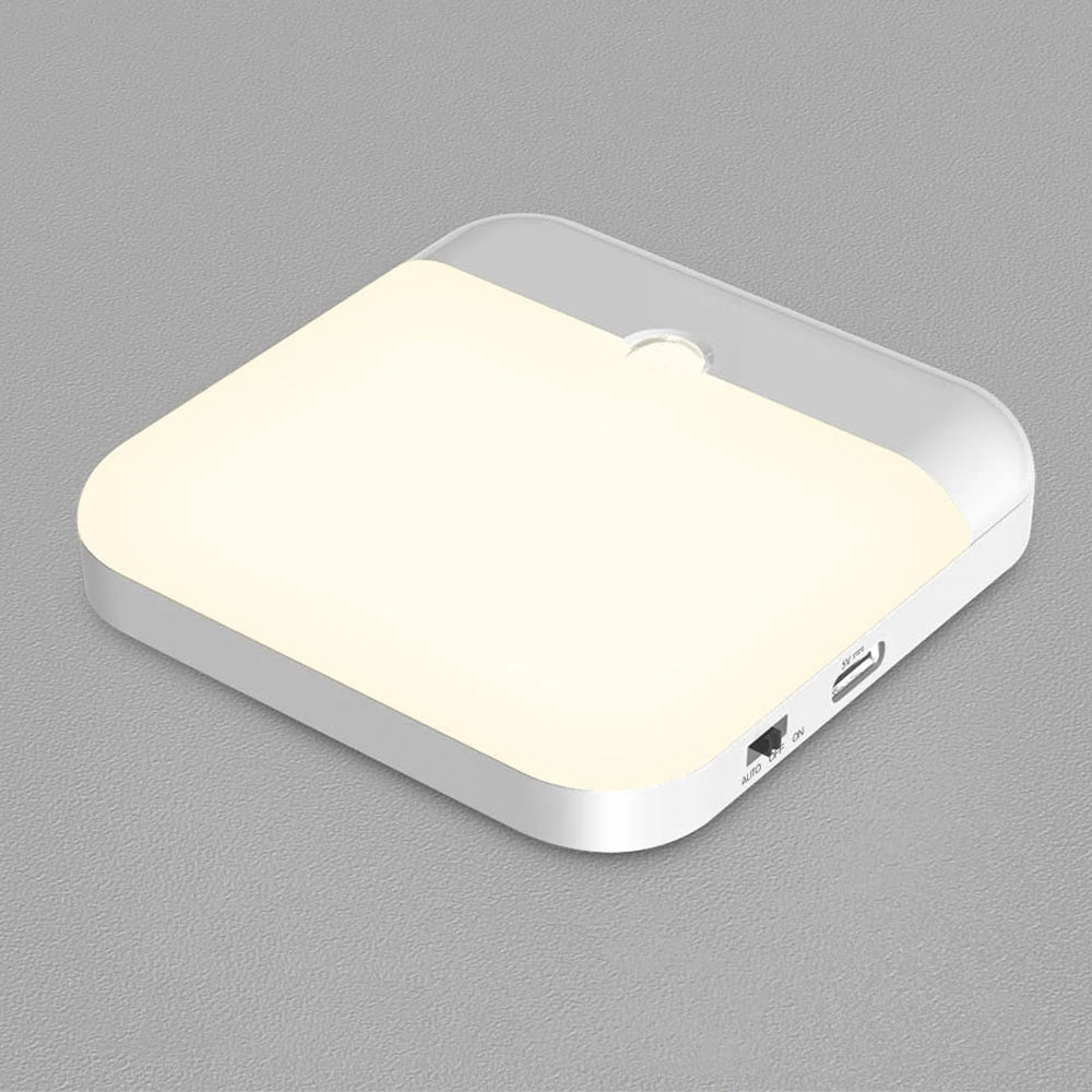 USB Rechargeable Motion Sensor LED Night Light – Wireless Magnetic Wall Light for Hallways, Closets & Stairs