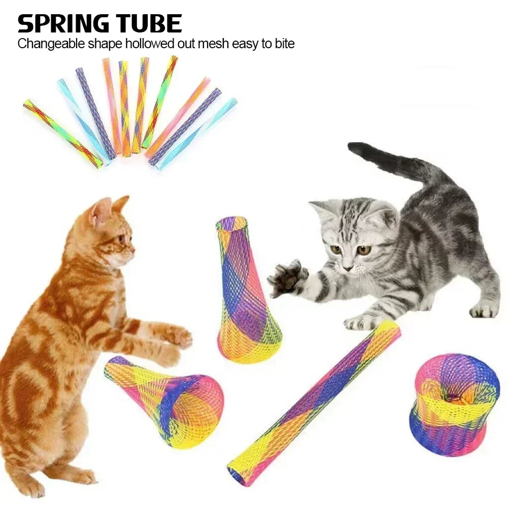 Interactive Cat Spring Toy Set – Colorful Spiral Coil Toys for Cats & Kittens
