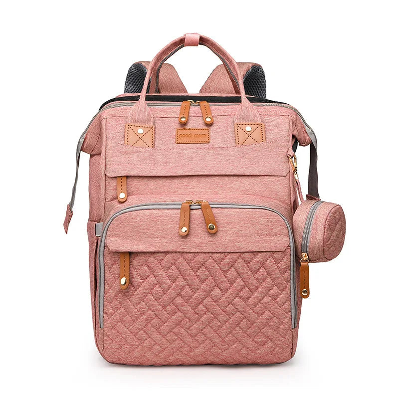 3-in-1 Baby Diaper Backpack with Changing Bed