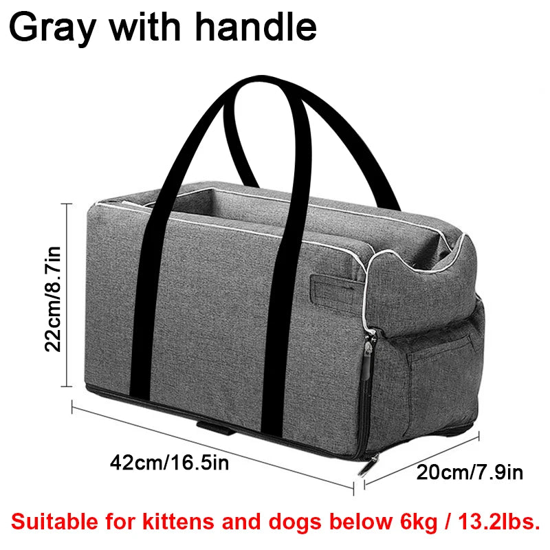 Premium Pet Car Booster Seat – Portable Travel Bed & Safety Carrier for Small Dogs & Cats