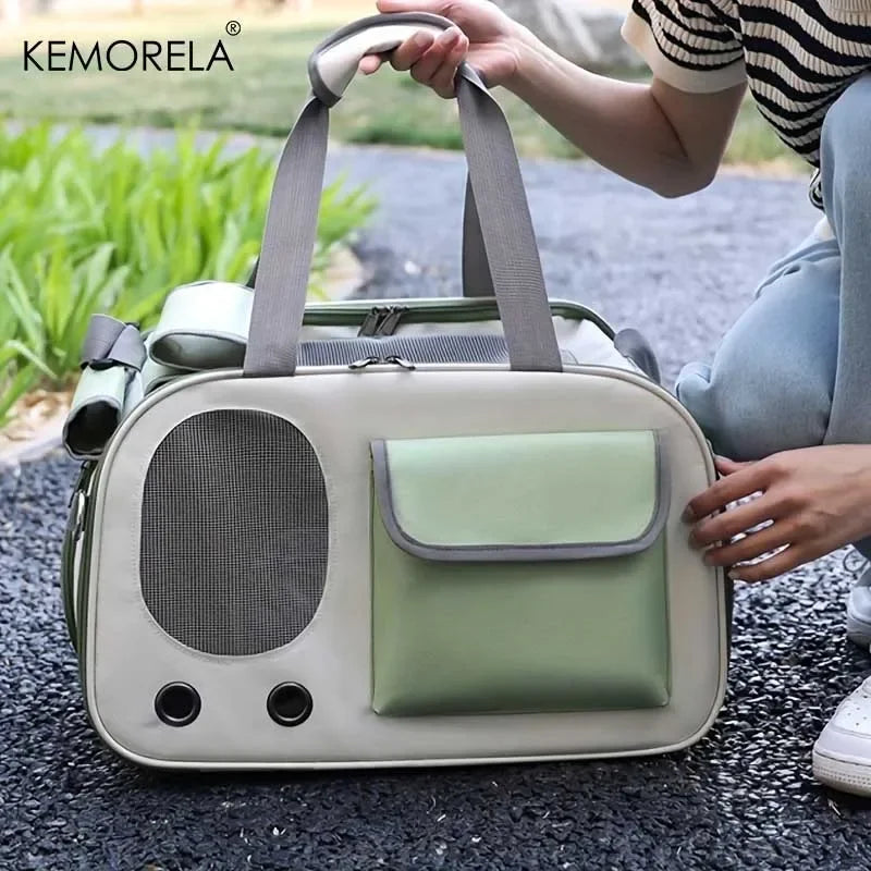 Portable Pet Carrier Bag for Small Dogs & Cats - Foldable Shoulder Travel Tote with Breathable Mesh, Lightweight Airline Approved Carrier for Outdoor Activities