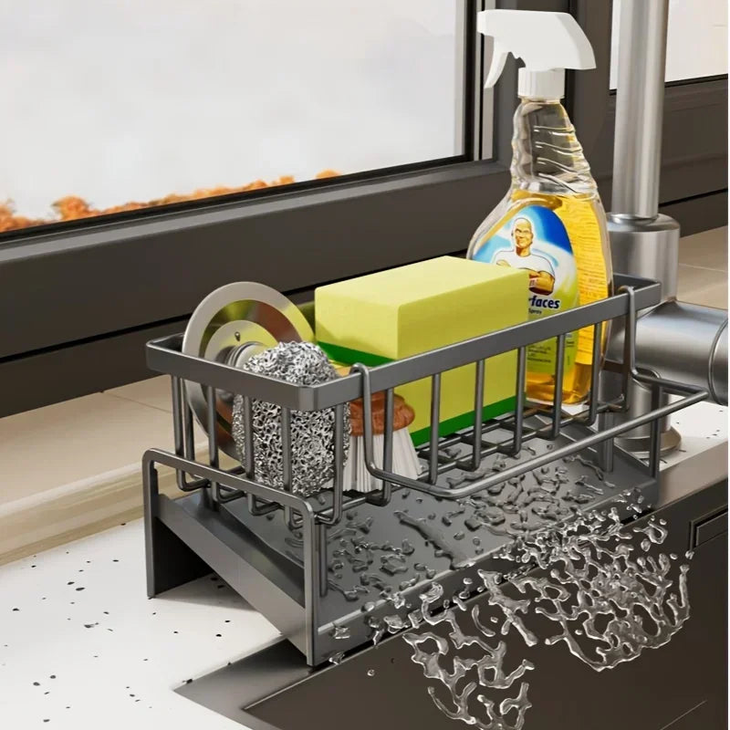 Drill-Free Sink Organizer | Sponge & Soap Holder Rack