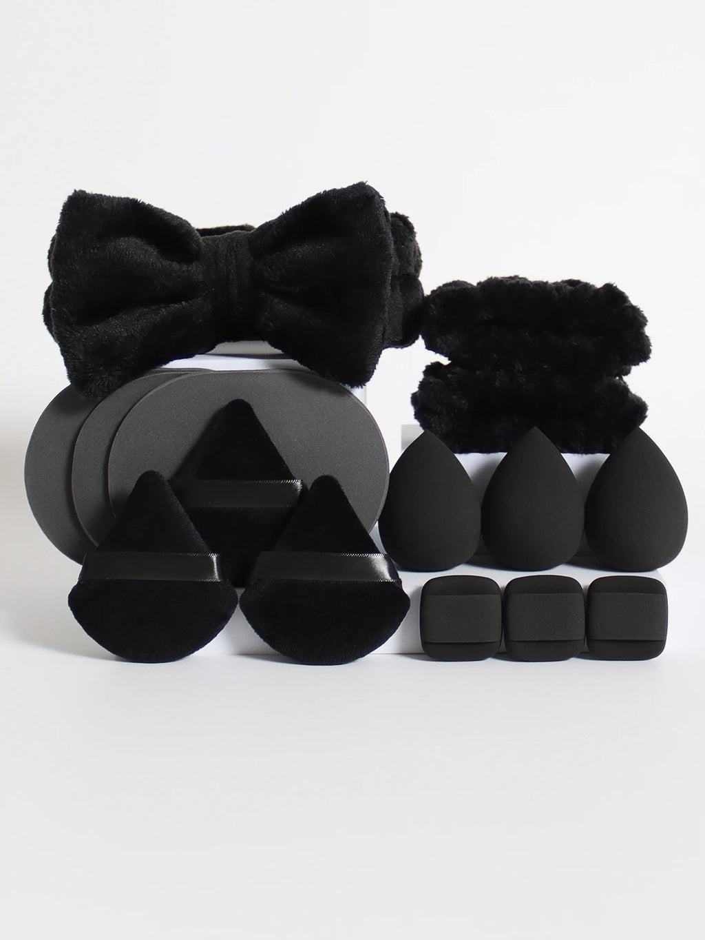 15-Piece Makeup Sponge & Beauty Blender Set with Spa Headband & Wristbands