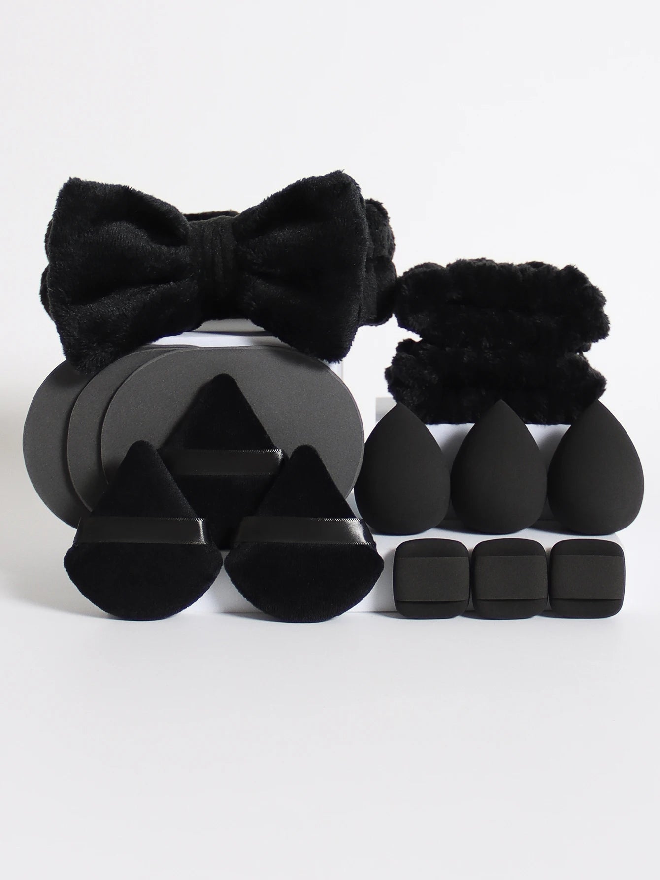 15-Piece Makeup Sponge & Beauty Blender Set with Spa Headband & Wristbands