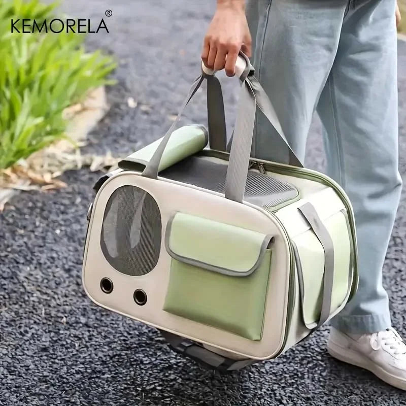 Portable Pet Carrier Bag for Small Dogs & Cats - Foldable Shoulder Travel Tote with Breathable Mesh, Lightweight Airline Approved Carrier for Outdoor Activities
