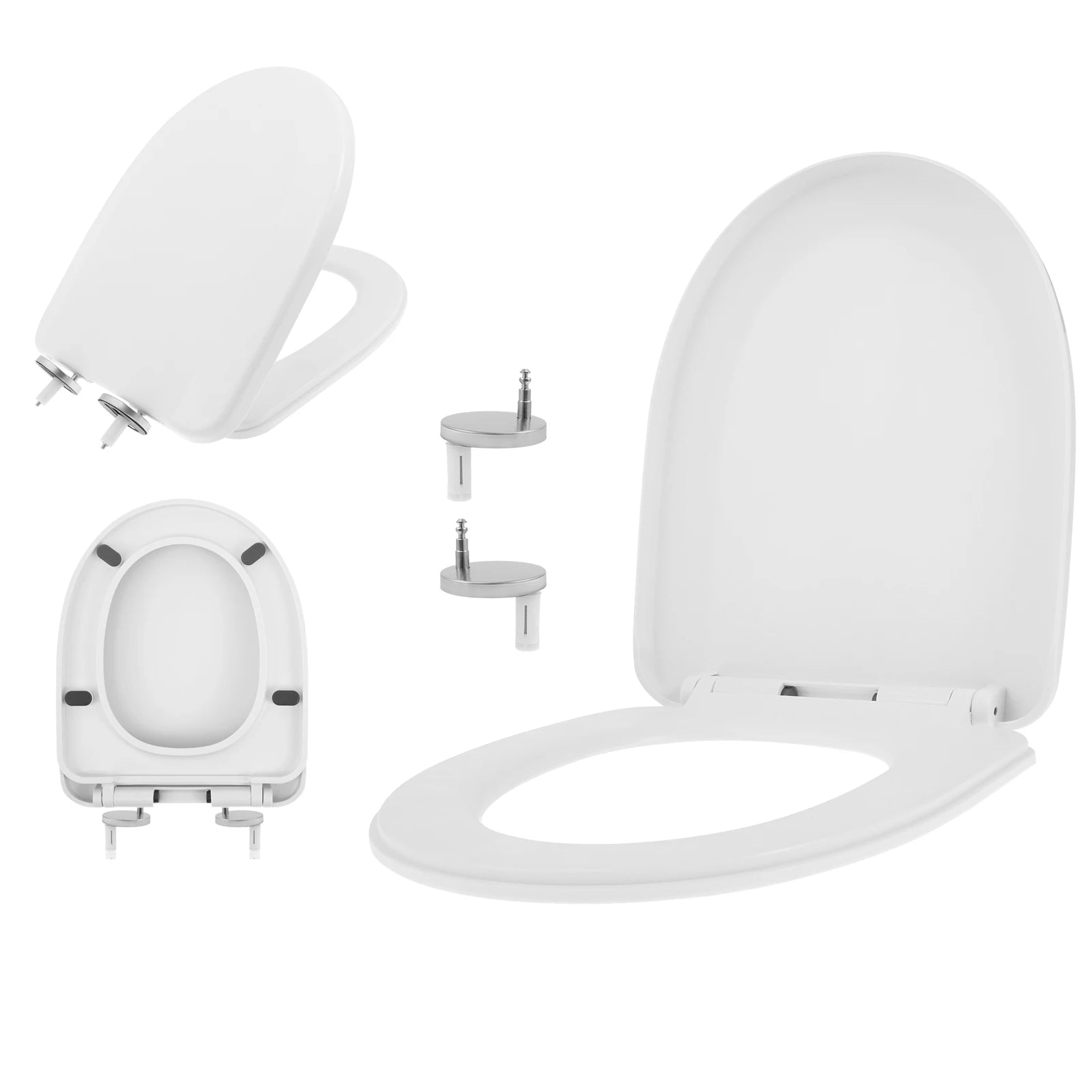 Luxury Soft-Close Toilet Seat – Quick-Release Oval, U-Shape & V-Shape