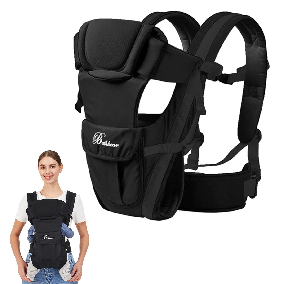 4-in-1 Ergonomic Baby Carrier | Newborn to Toddler Sling Backpack