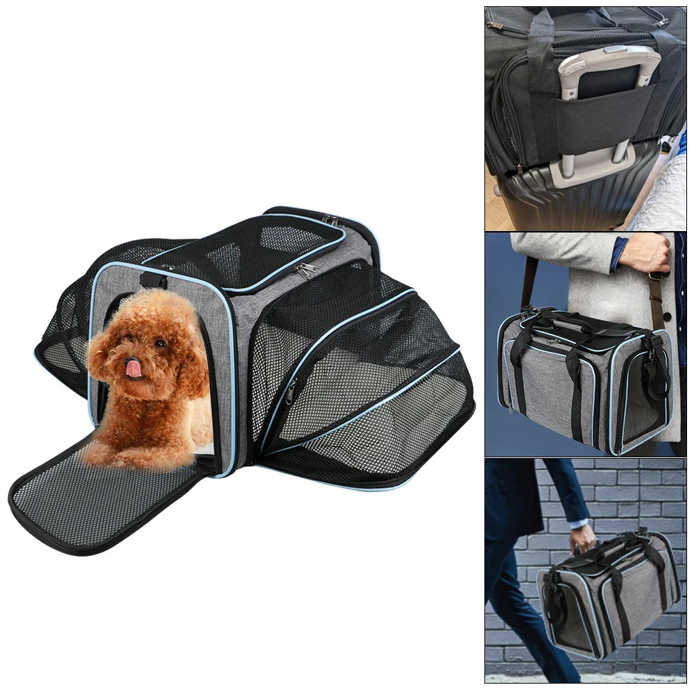 Premium Expandable Pet Travel Carrier – Soft-Sided Airline Approved Carrier for Cats & Small Dogs